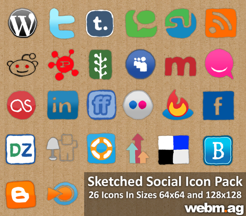 26 Exclusive WebMag Social Media Icons