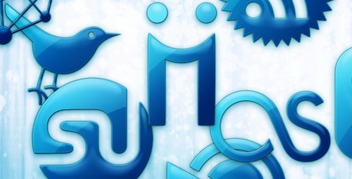 Blue Jelly Social Media Icons