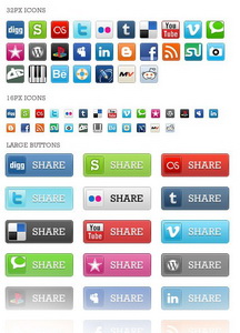 Pixel perfect Social Media Icons