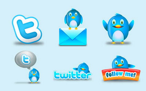Fluzzy Twitter Icon set