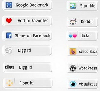 Set of 50+ Tabbed Social Media icons