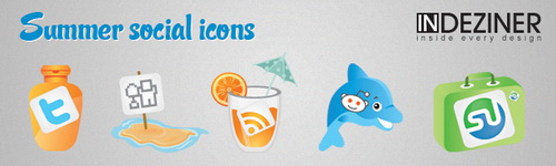 Cool Summer social icons