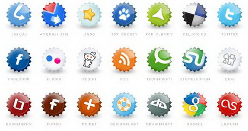 Extended set of social icons