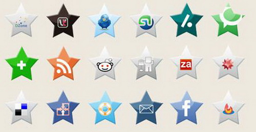 26 social media Star icons