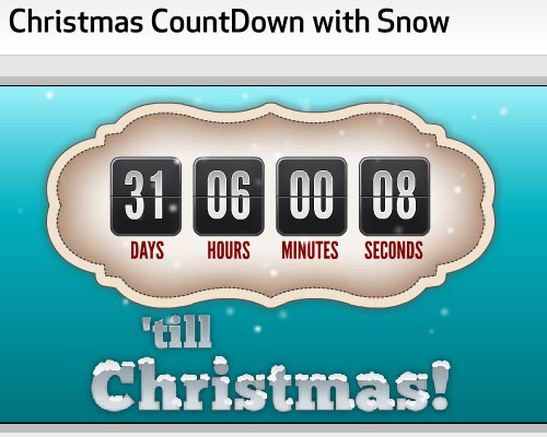 2010 Christmas CountDown with Snow