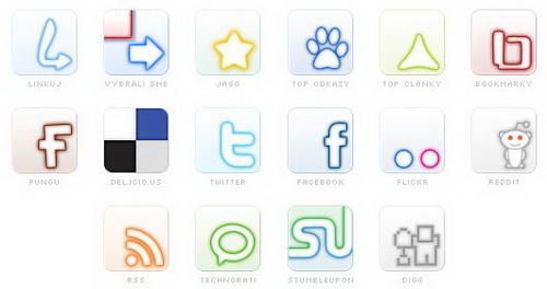 Set of 16 Social Media icons