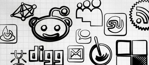 108 Magic Marker Social Icons