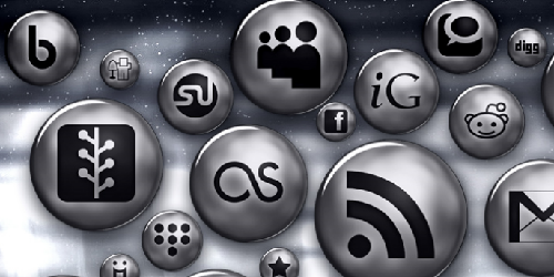 108 Silver Sphere Button Social Media