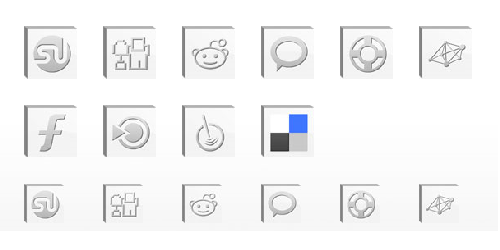 Bevel Lite: 10 Free Social Icons