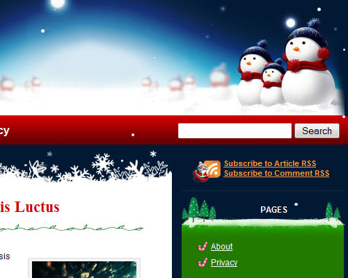 Blue Christmas WordPress Theme