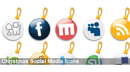 Christmas social media icons