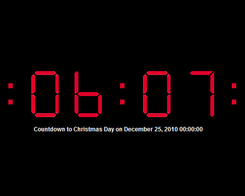 Countdown to Christmas Day