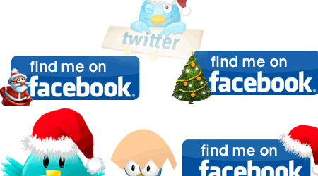 Free animated Twitter and Facebook icons