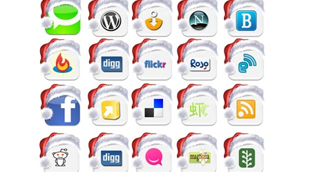 Social Web 2.0 icons for Christmas