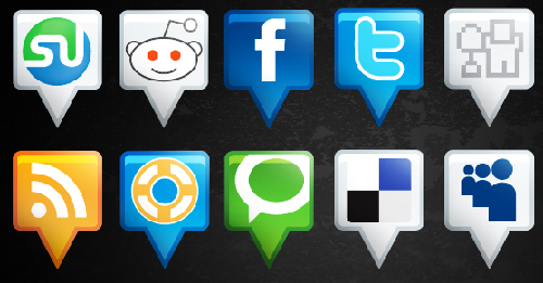 12 Free Location Social Media Icons