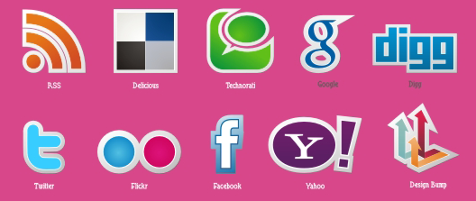 16 vector social media icons