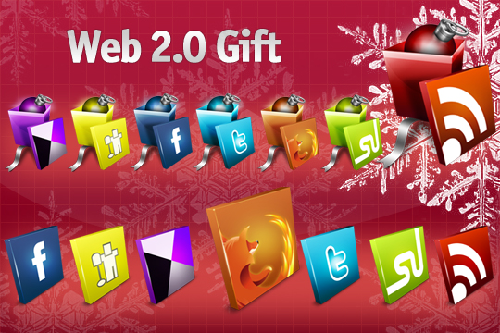 14 Free Web 2.0 Gift Social icons