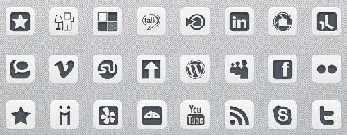 1,540 inFocus Simple White Social Media Icons