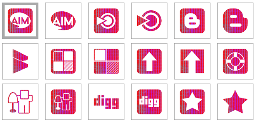 108 Vibrant Pattern Icons Social Media Logos