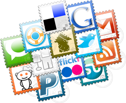 13 Social Post Stamps icons