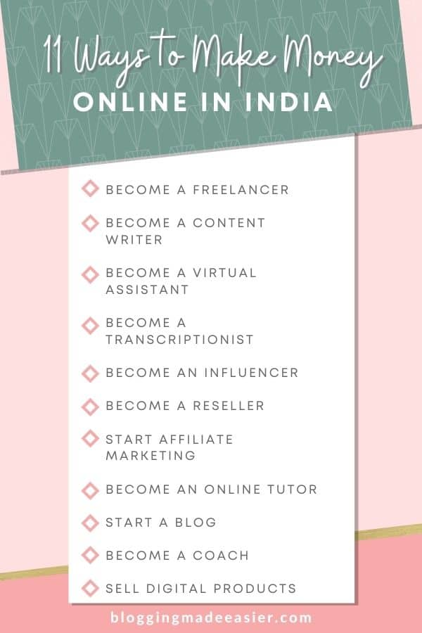 simple ways to earning money online in India